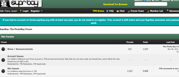 SuprBay: The PirateBay Forum